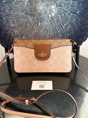 Coach Poppy Colorblock Signature Crossbody Purse New